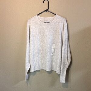 New Sonoma Sweater Women’s XXL Light Gray Crew Neck Casual Knit Classic Preppy